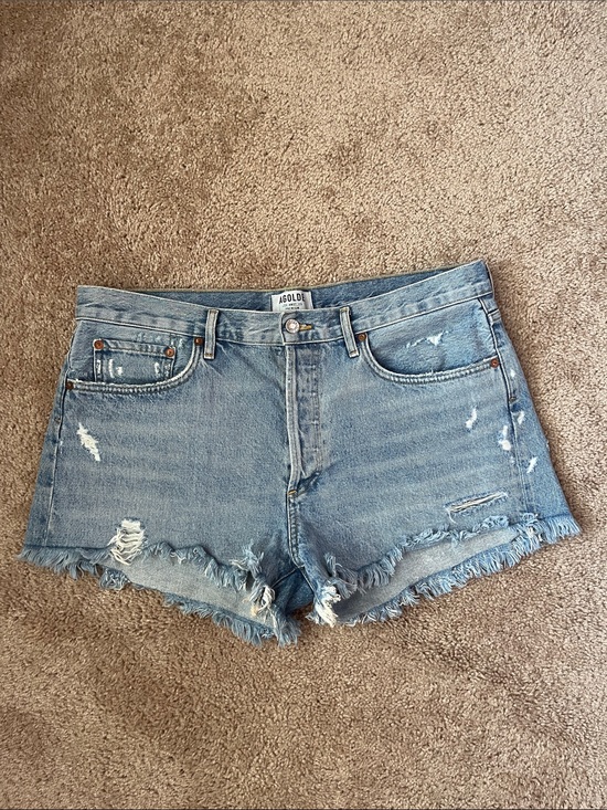 Agolde Pants - Agolde Distressed Button Fly Cut Off Shorts